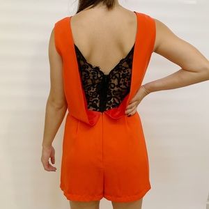 Topshop Lace back Romper